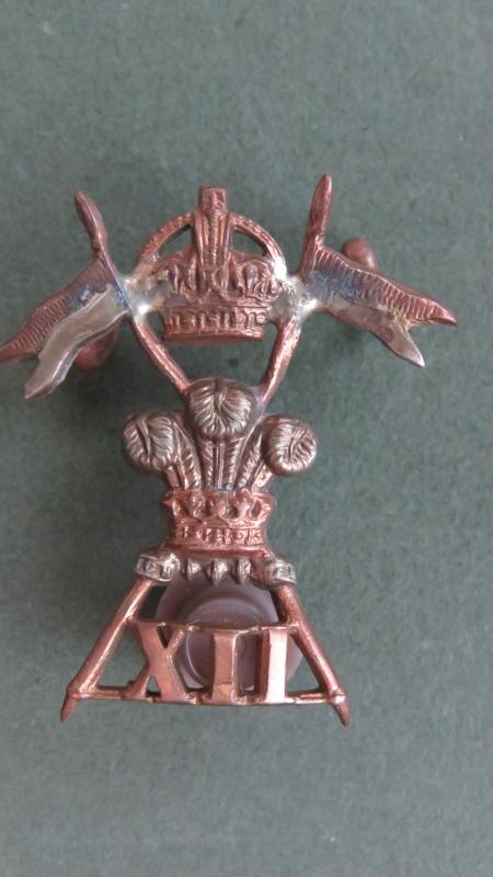 British Army Pre 1953 12th Royal Lancers Collar Badges