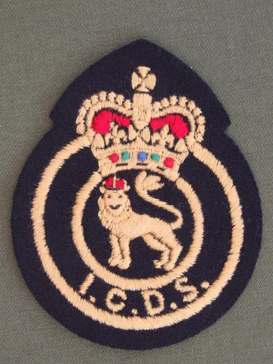 Industrial Civil Defence Service (ICDS) Volunteer's Badge 1953-1968