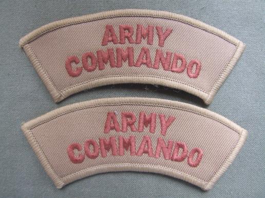 British Army Commando Desert Issue Shoulder Titles