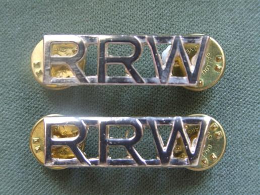 British Army Royal Regiment of Wales R.R.W. Shoulder Titles