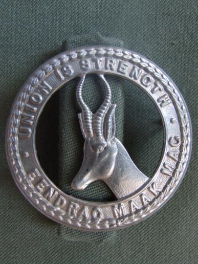 South Africa Union Defence Force Helmet Badge