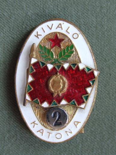 Pre 1990 Hungary Proficiency Badge Distinguished Soldier 2nd Class