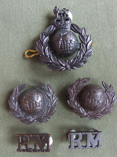 Royal Marines Post 1953 Marines Bronzed Badge Set