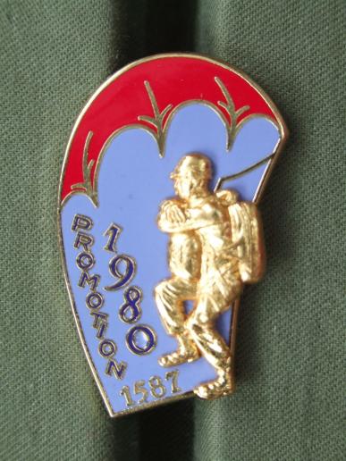 France Parachute Troops Promotion 1980 Course 1587 Pocket Crest
