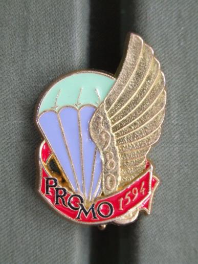 France Parachute Troops Promotion 1980 Course 1594 Pocket Crest