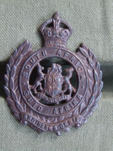 WW2 South African Corps of Engineers Officers Cap Badge
