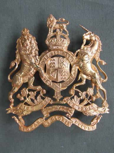 British Army The Corps of Royal Engineers Volunteers Post 1901 Officer's Home Service Pattern Helmet Plate
