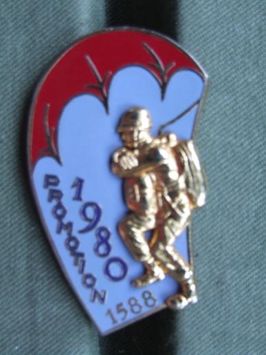 France Parachute Troops Promotion 1980 Course 1587 Pocket Crest