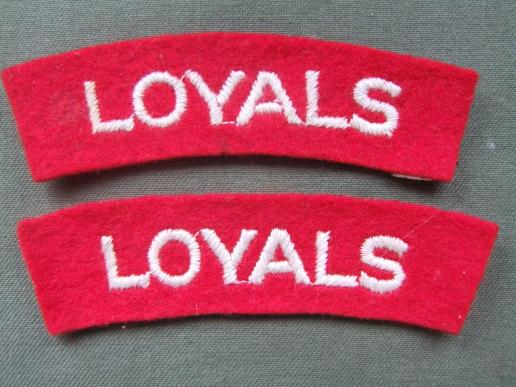 British Army WW2 The Loyal Regiment (North Lancashire) Shoulder Titles