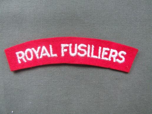British Army The Royal Fusiliers Shoulder Title 