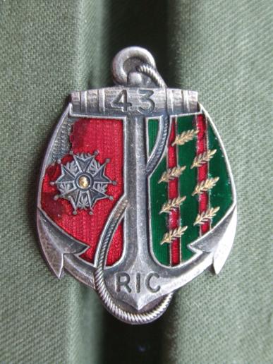 France 43rd Colonial Infantry Regiment Pocket Crest 