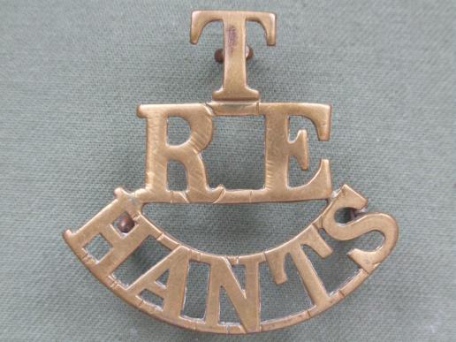British Army WW1 Royal Engineers Territorial Hants (Fortress Engineers) Shoulder Title