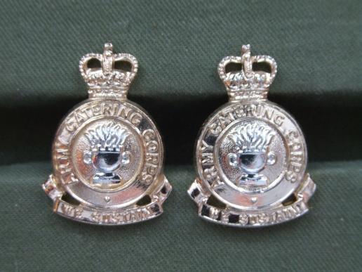 British Army, Army Catering Corps Post 1972 (With Scroll) Collar Badges