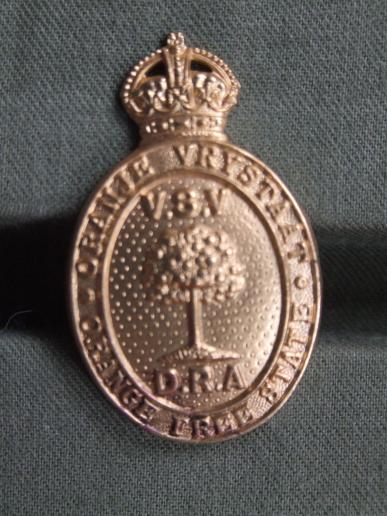 Republic of South Africa Orange Free State Defence Rifle Association 1923-1943 Cap Badge