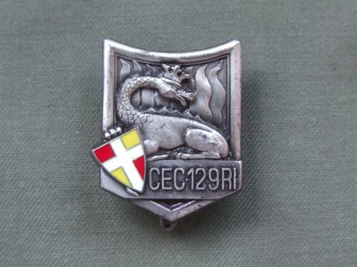 France C.E.C. 129 R.I.(Centre d'Entranement Commando Infantry Regiment) Pocket Crest