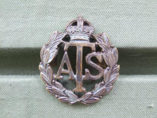 British Army The Auxiliary Territorial Service Officers Service Dress Cap Badge