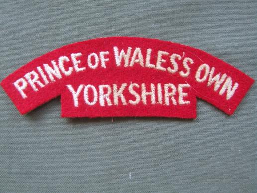 British Army The Prince of Wales Own Yorkshire Regiment Shoulder Title