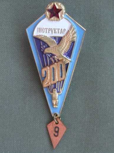 Belarus Air Force Parachute Instructor Badge 200 Jumps