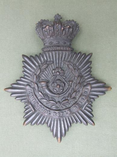 British Army QVC Lancashire (Liverpool Rifle Brigade) Rifle Volunteers OR's  Helmet Plate Badge