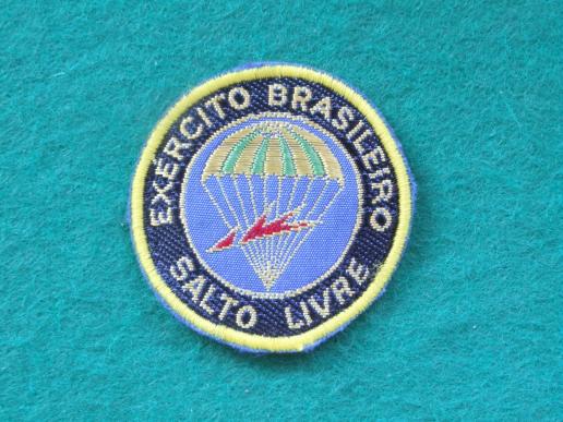 Brazil Army Basic Freefall Parachute Badge