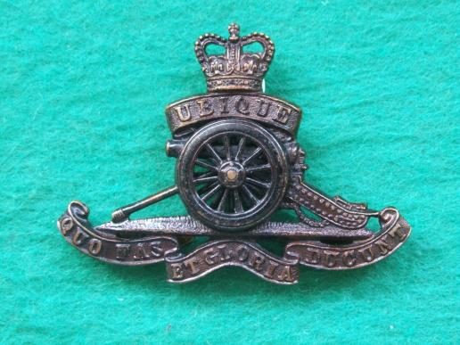 British Army EIIR Royal Artillery Officer's Service Dress Cap Badge