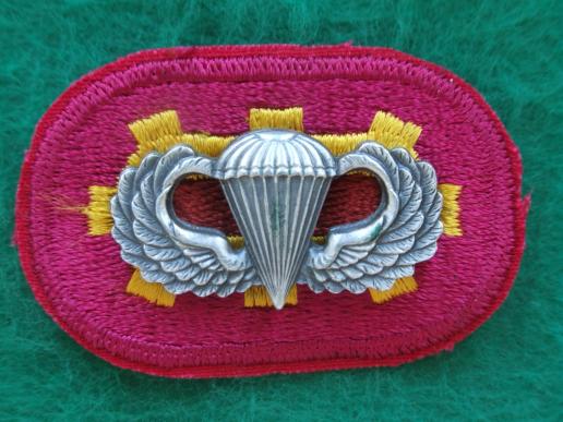 USA Army Basic Parachute Wings with the 801st Maintenance Battalion Parachute Oval 