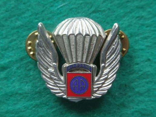 USA Army 82nd Airborne Division Basic Freeefall Parachute Wings