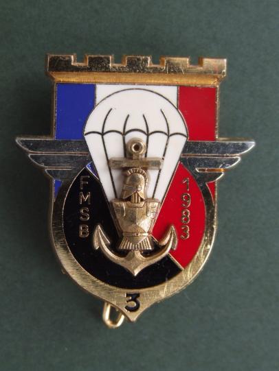 France 3rd Company 17e R.G.P. (Engineer Parachute Regiment) LIBAN F.M.S.B. 1983 Pocket Crest