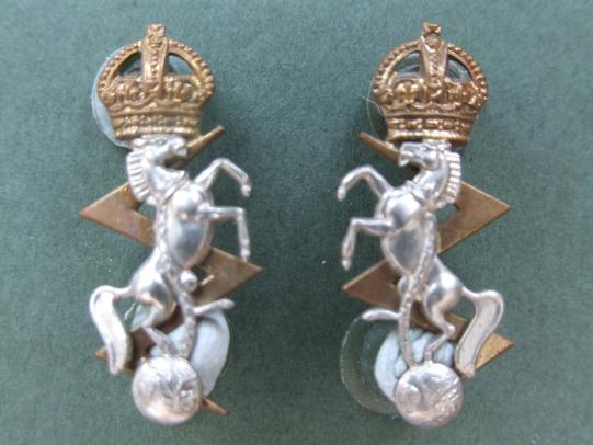 British Army Royal Electrical Mechanical Engineers 1947-1953 Collar Badges