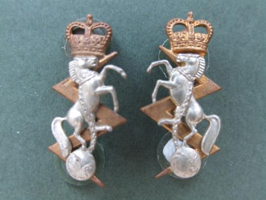 British Army Royal Electrical Mechanical Engineers Post 1953 Collar Badges