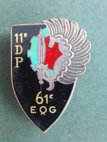 France Parachute Division 61° Escadron de Quartier Général, 11° D.P Pocket Crest