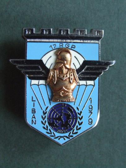 France 3rd Company 17e R.G.P. (Regiment de Genie Parachutiste) LIBAN (Lebenon) 1979-1980 Pocket Crest