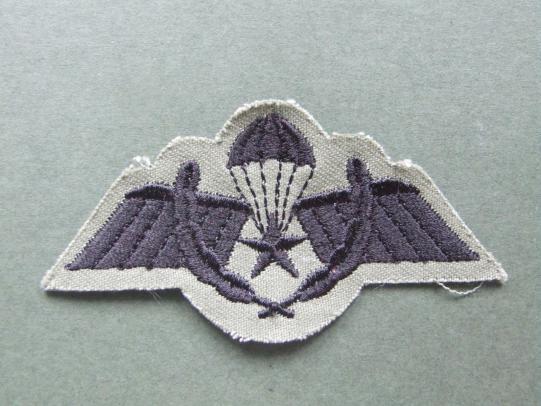 Netherlands Army A Wing Parachute Wings with Combat Jump Wreath
