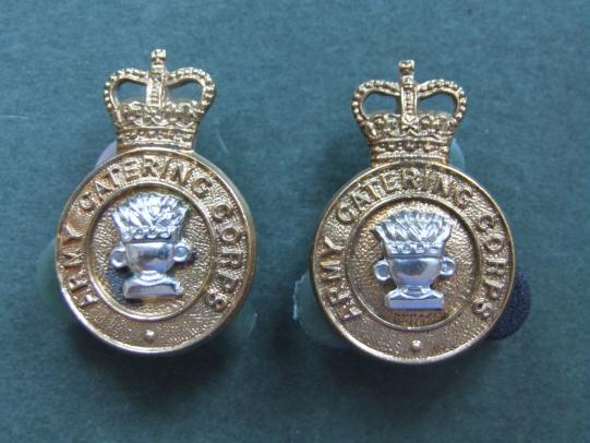 British Army, Army Catering Corps Pre 1972 (Without Scroll) Collar Badges