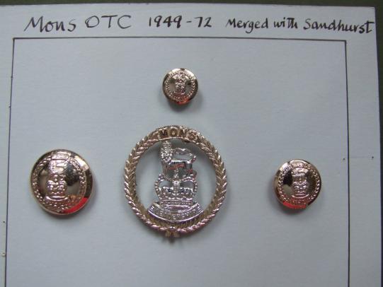 British Army Mons Officer Training School Cap Badge & Buttons