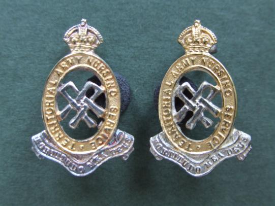 British Army Territorial Army Nursing Service Collar Badges