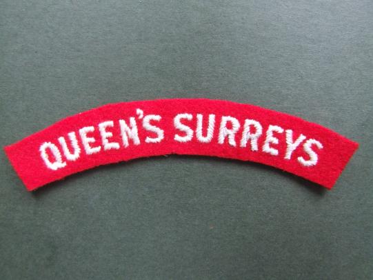 British Army The Queen's Royal Regiment (West Surrey) Shoulder Title