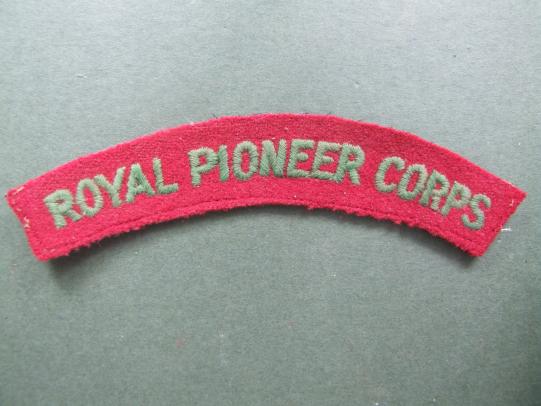 British Army Royal Pioneer Corps Shoulder Title