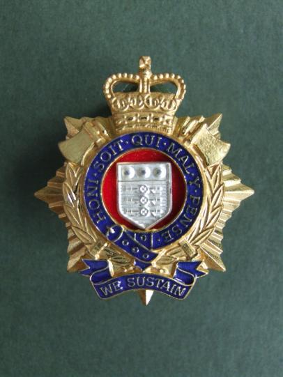 British Army Royal Logistic Corps Officer's Service Dress Cap Badge