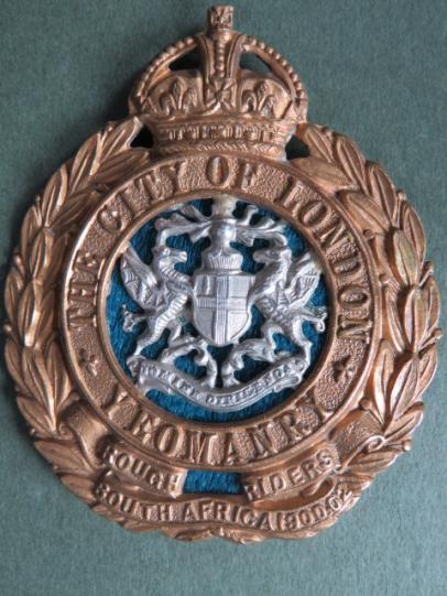 British Army The City of London Yeomanry (Rough Riders) Cap Badge