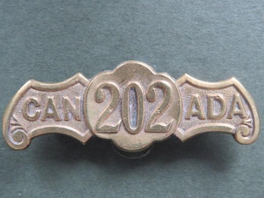 Canada 202nd (Sportsman) Battalion Shoulder Title