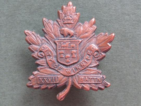 Canada WW1 C.E.F. 27th (City of Winnipeg) Infantry Battalion Officer's Collar Badge