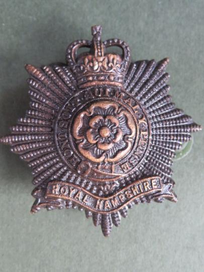 British Army Royal Hampshire Regiment Officer's Service Dress Cap Badge