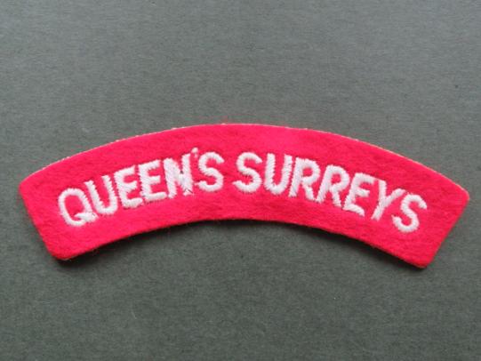 British Army The Queen's Royal Regiment (West Surrey) Shoulder Title