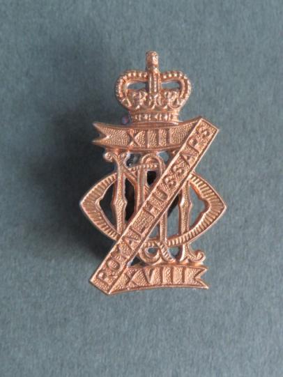 British Army 13th/18th Royal Hussars (Queen Mary's Own) Collar Badge