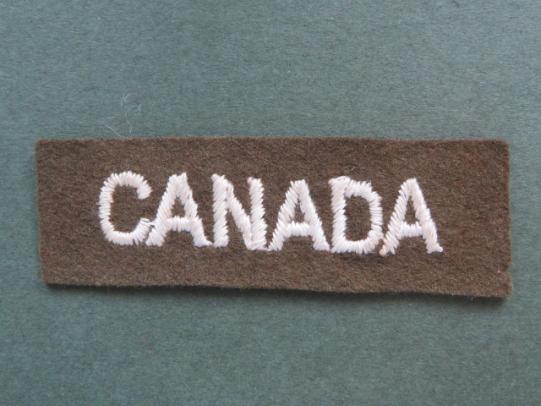 Canada WW2 Shoulder Title