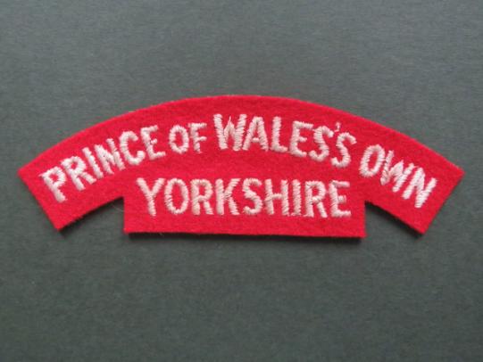 British Army The Prince of Wales's Own Yorkshire Regiment Shoulder Title