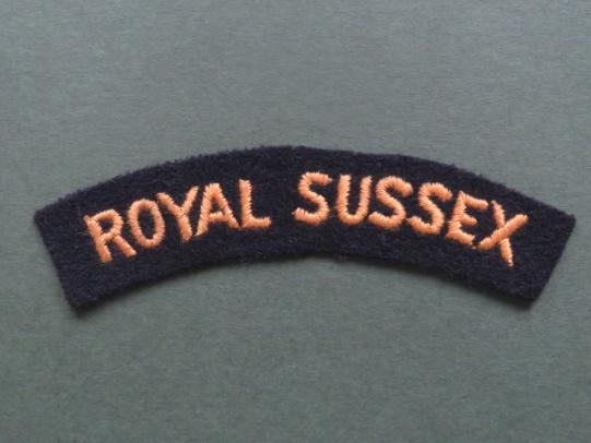 British Army The Royal Sussex Regiment Shoulder Title