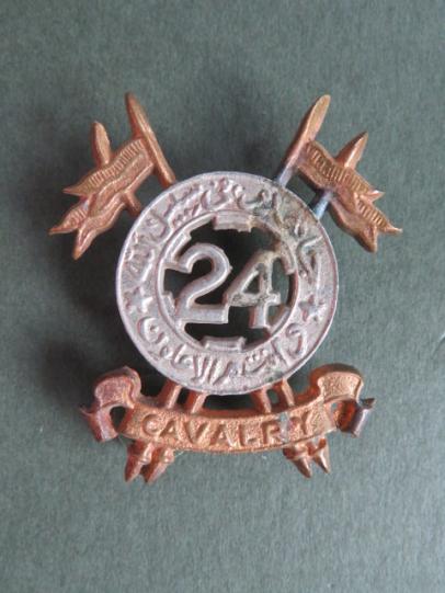 Pakistan Army Post 1947 24th Cavalry (Frontier Force) Regiment Headdress Badge