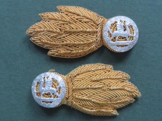 British Army Royal Welsh Fusiliers Officer's Mess Dress Collar Badges